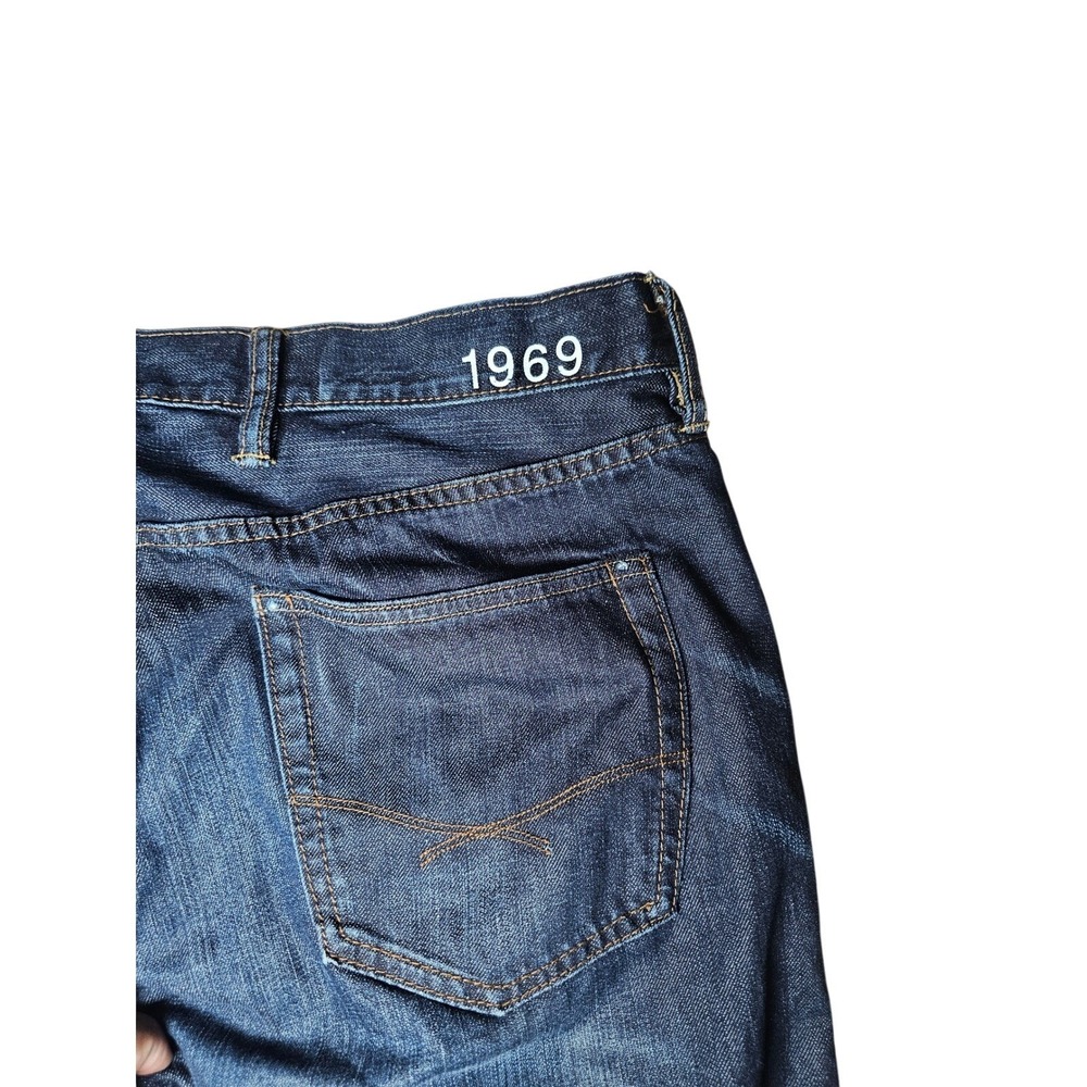 Gap 1969 Men Dark Star Bootcut Jeans 38x32 Ringspun Cotton Denim Indigo 715511 - Picture 8 of 16